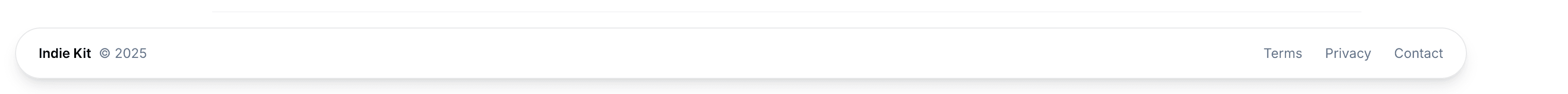 Minimal Footer