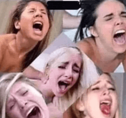 Girls crying