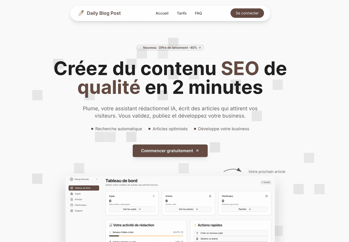 Daily Blog Post App Screenshot